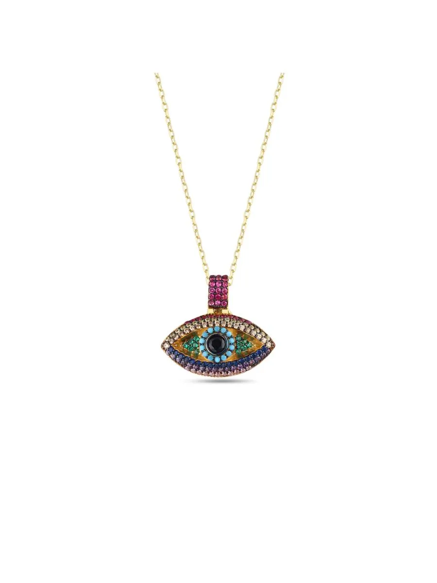 Alina Eye Necklace Multicolor