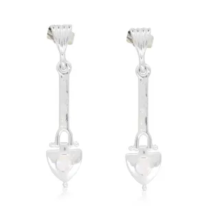 Anchor Of My Heart Silver Moonstone Studs
