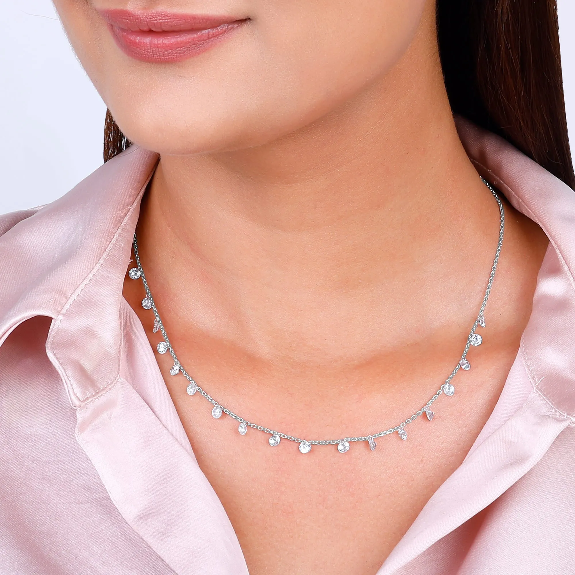 Anushka Sharma Silver Queens Necklace