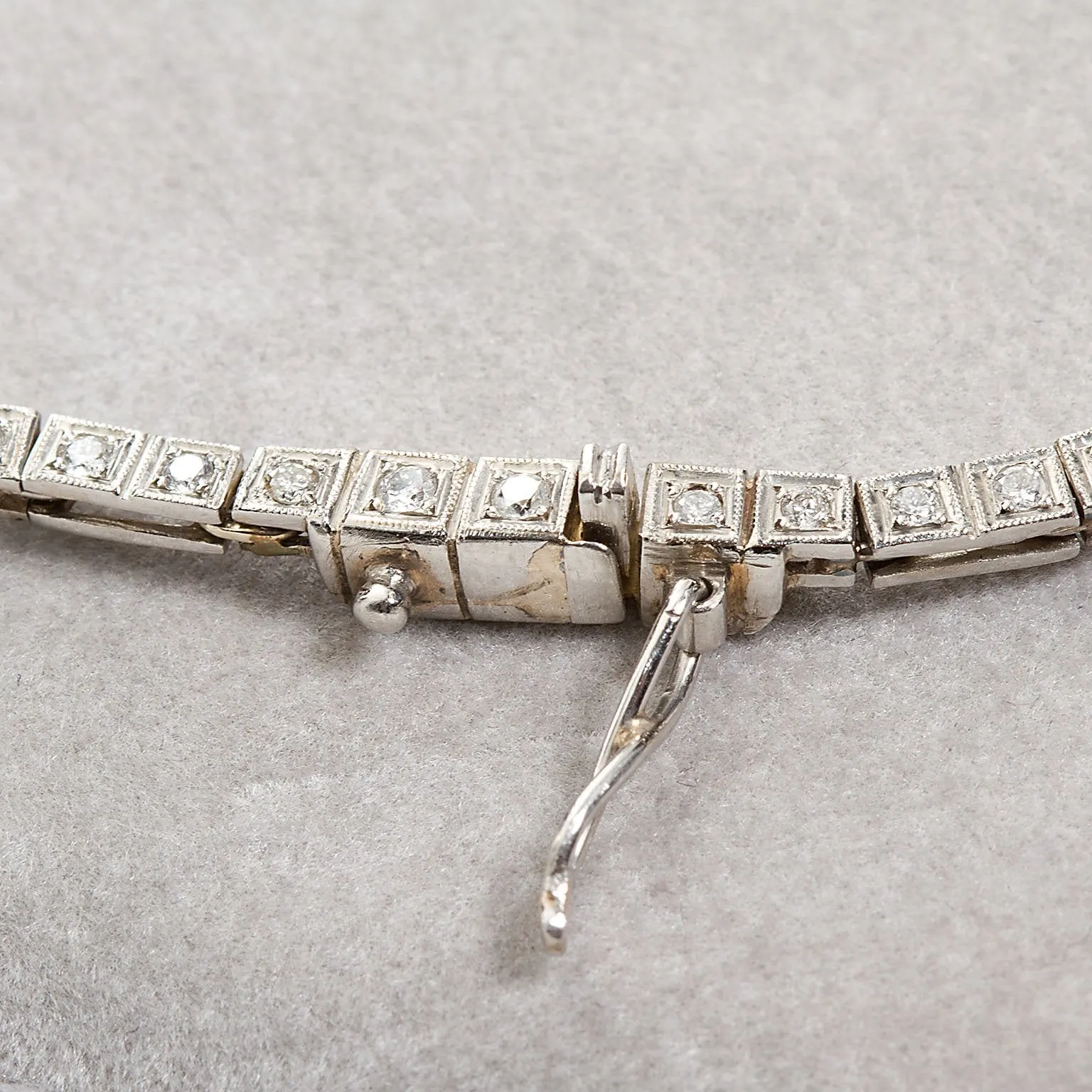 Art Deco Sapphire Diamond Platinum Necklace GIA Cert No Heat 15 Carat