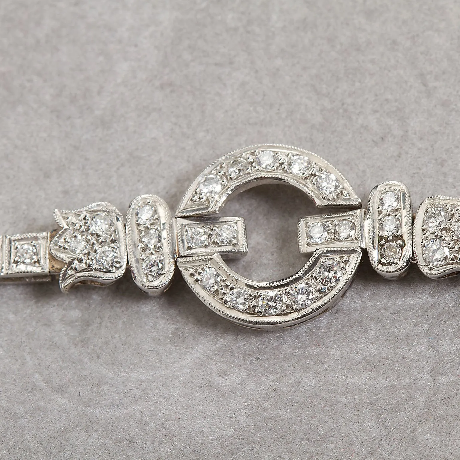 Art Deco Sapphire Diamond Platinum Necklace GIA Cert No Heat 15 Carat