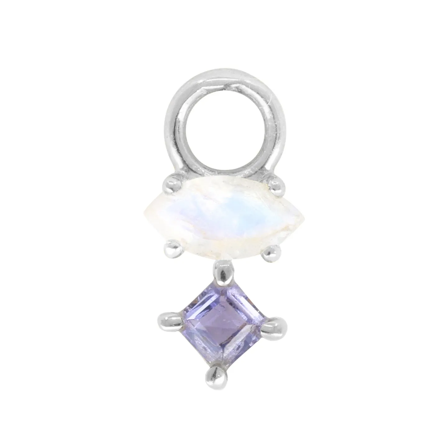 Astrid Marquise Iolite Silver Charm