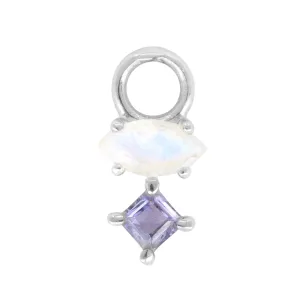 Astrid Marquise Iolite Silver Charm