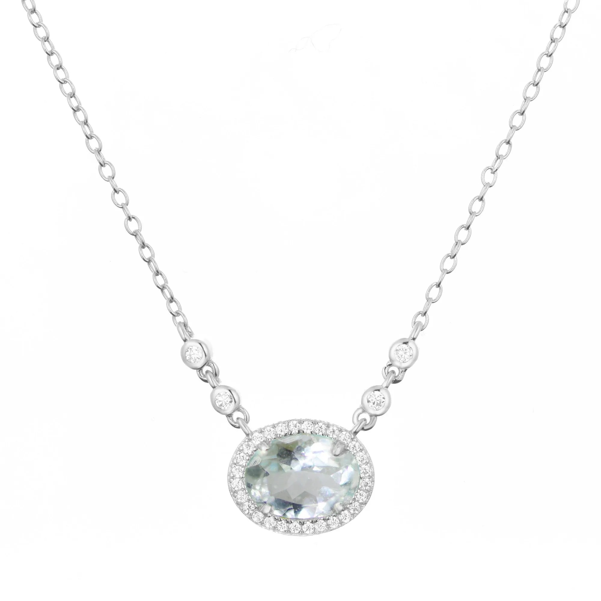 Aura Aquamarine Gemstone Necklace