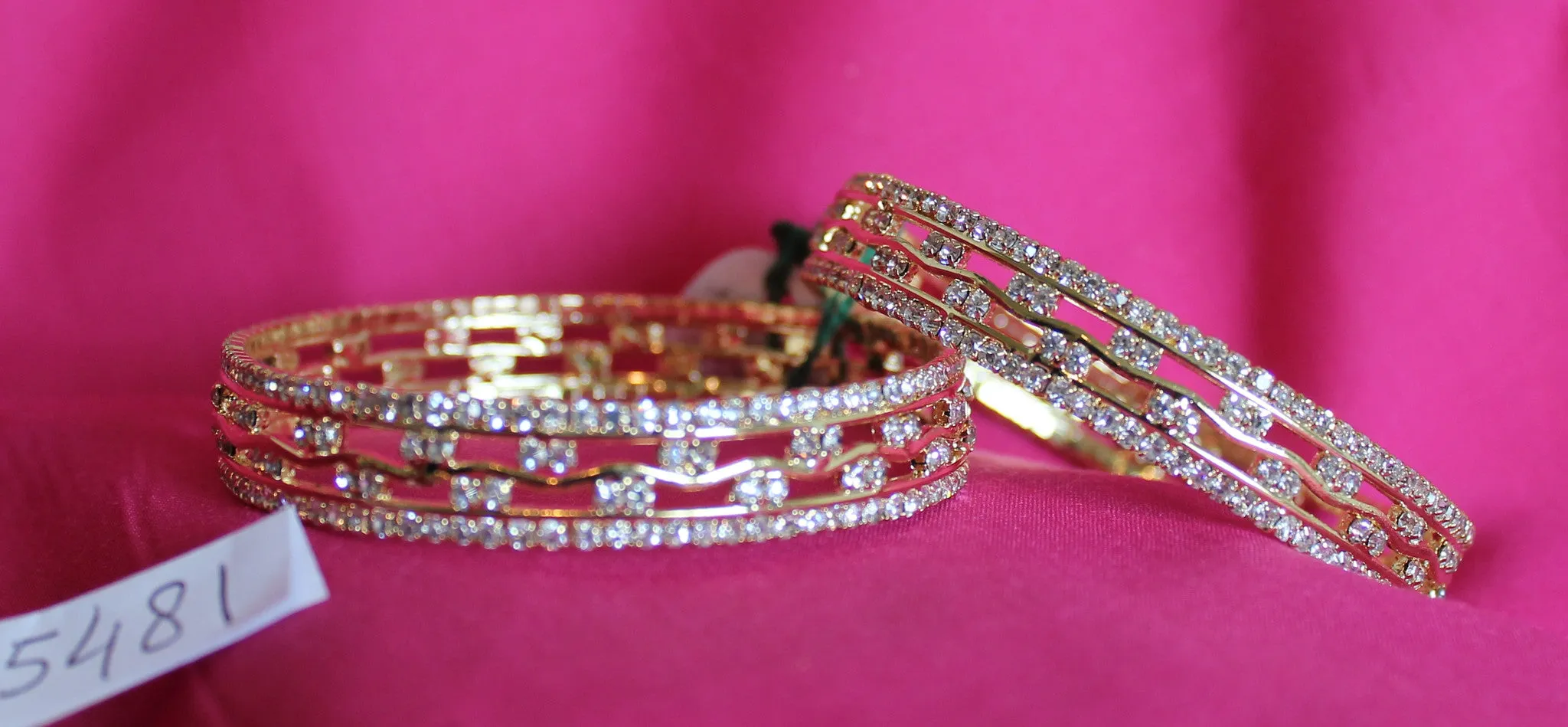 Bangles 5481 Golden Bangle Kadra Indian Polki Jewelry Bracelet Sarees