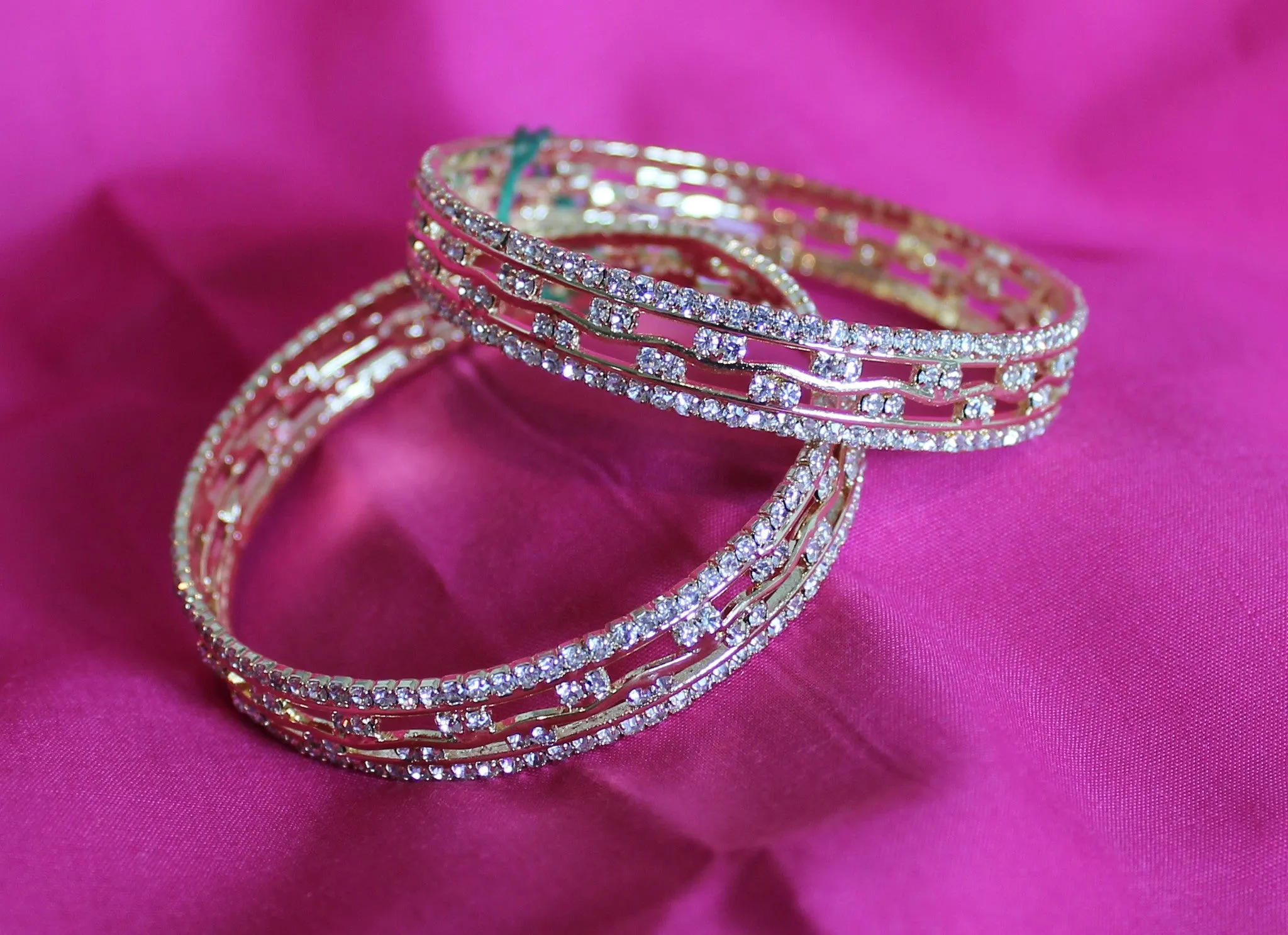 Bangles 5481 Golden Bangle Kadra Indian Polki Jewelry Bracelet Sarees