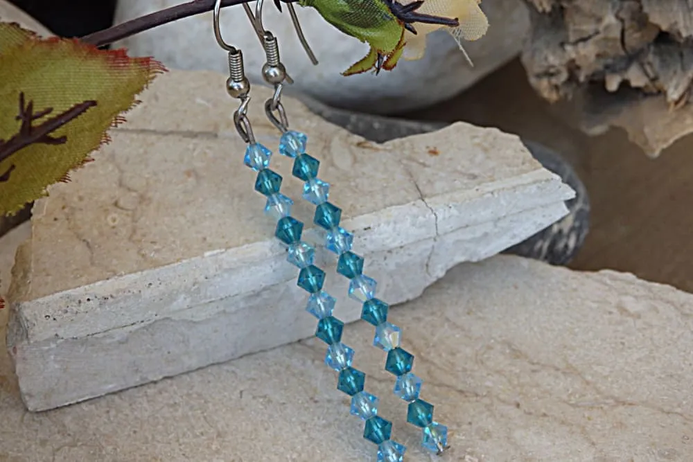 Beaded bar earrings