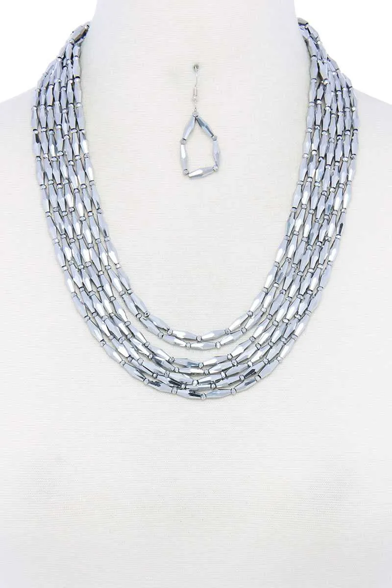 Beaded Multi Layered Necklace