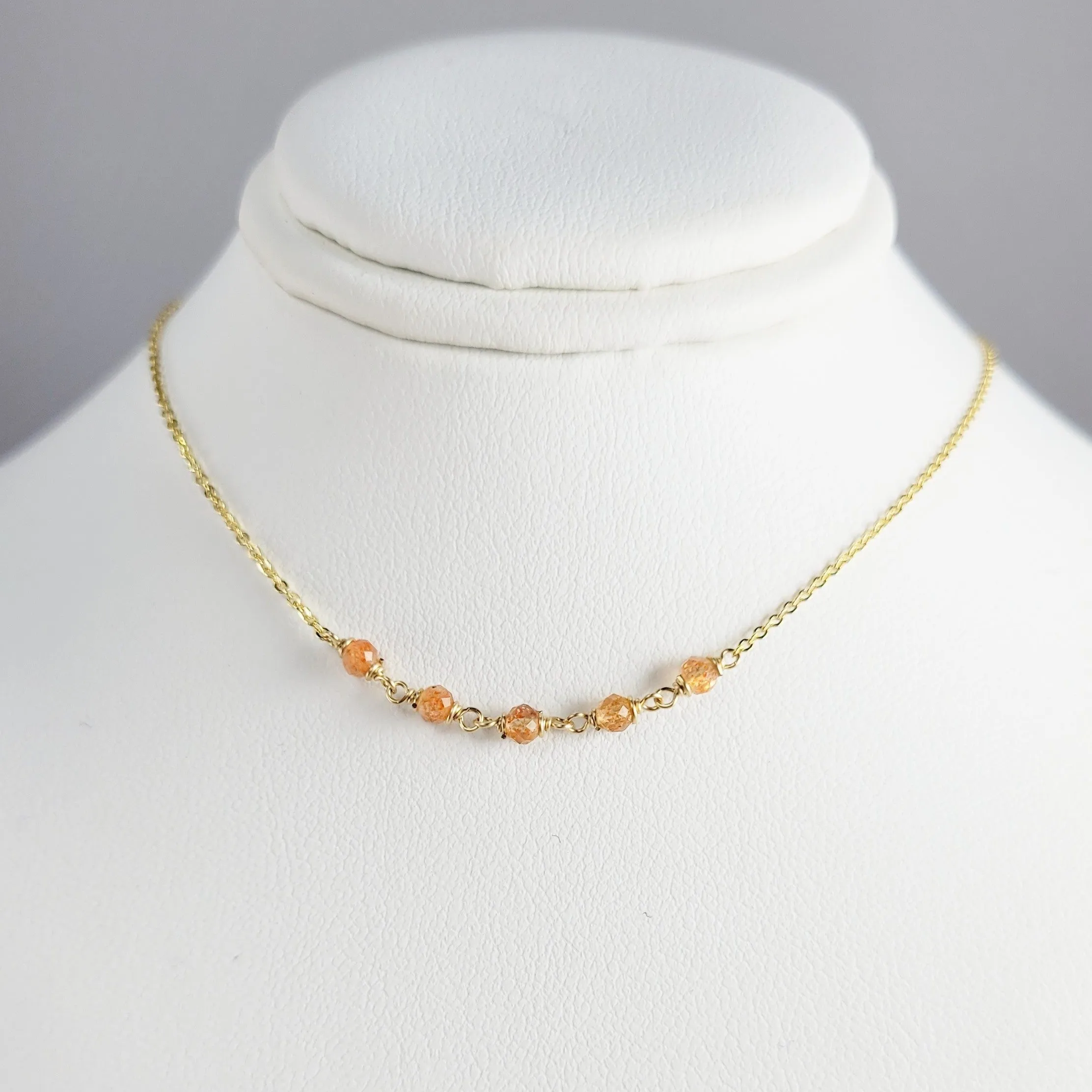 Beaded Sunstone Necklace