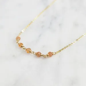 Beaded Sunstone Necklace