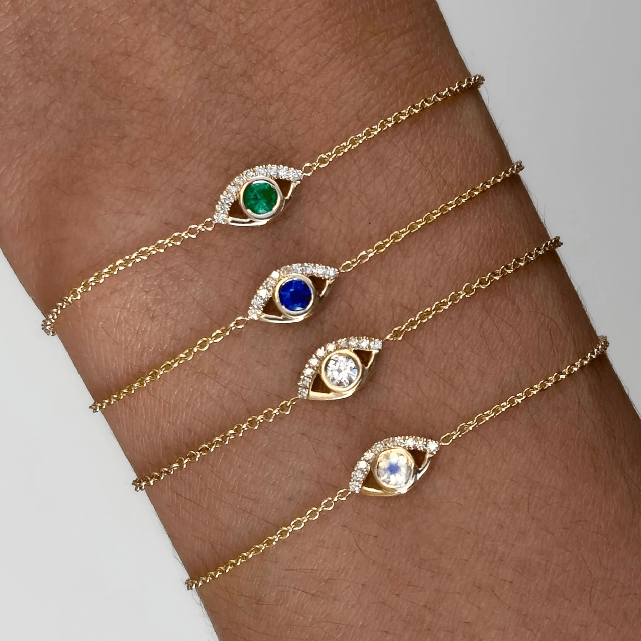 Blue Sapphire Angel Eye Bracelet | Ready to Ship