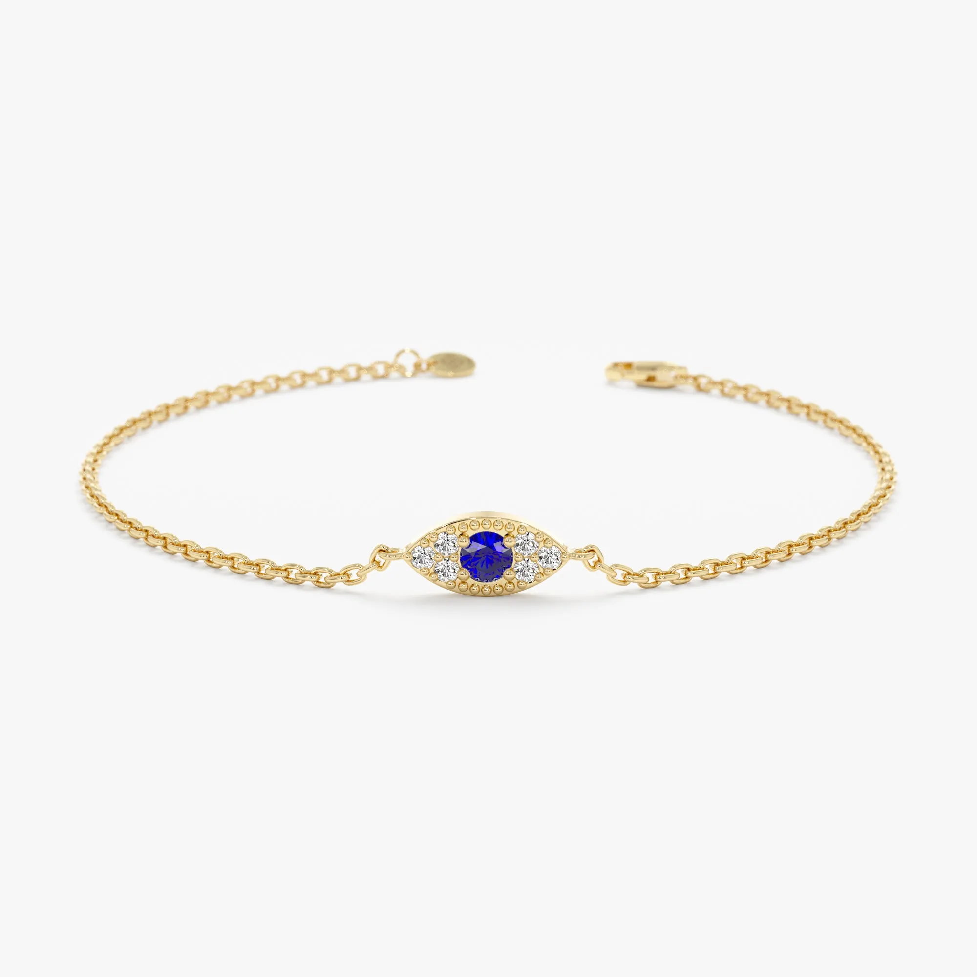 Blue Sapphire Diamond Eye Bracelet, Margaret