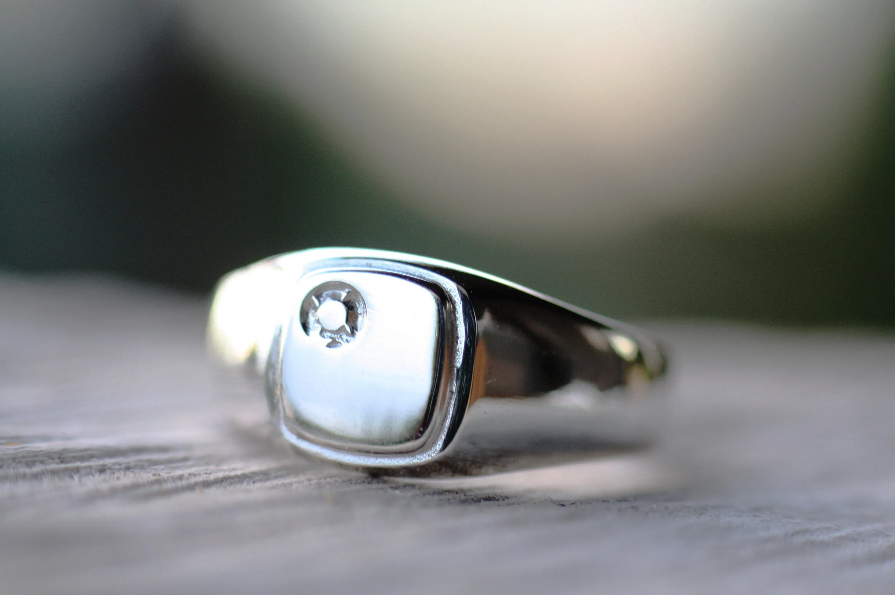 Blue Sapphire Signet ring
