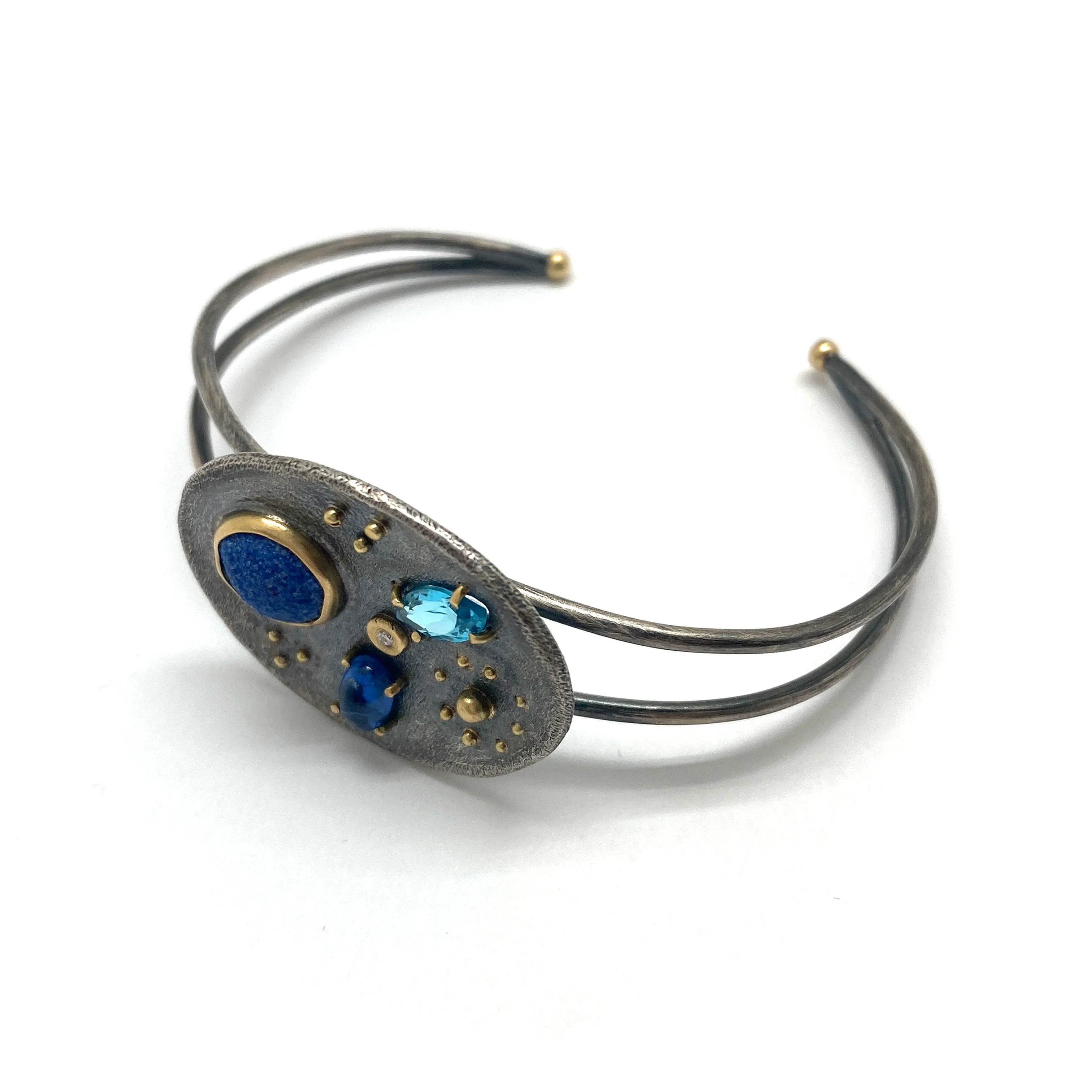 Blue Stone Cuff Bracelet