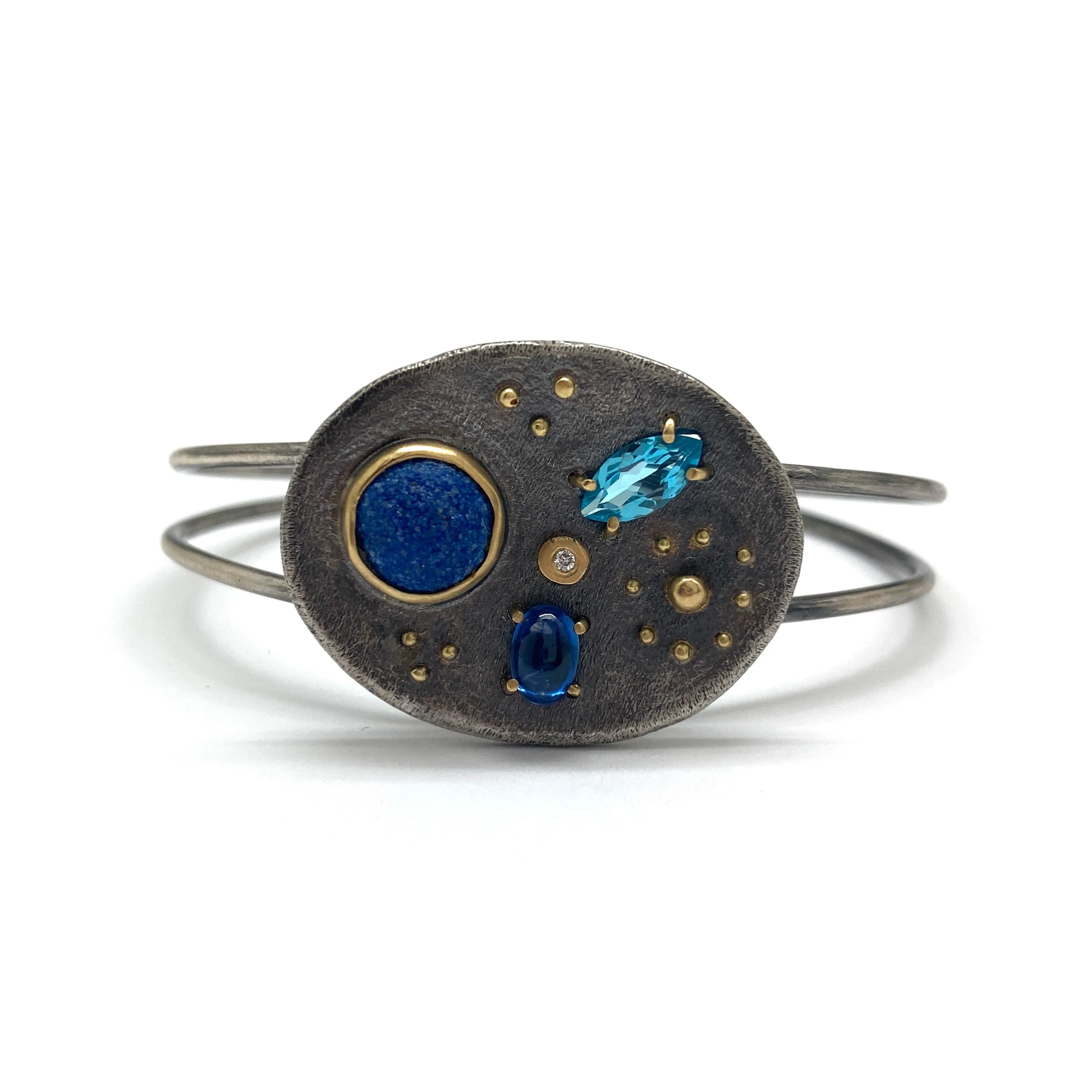 Blue Stone Cuff Bracelet