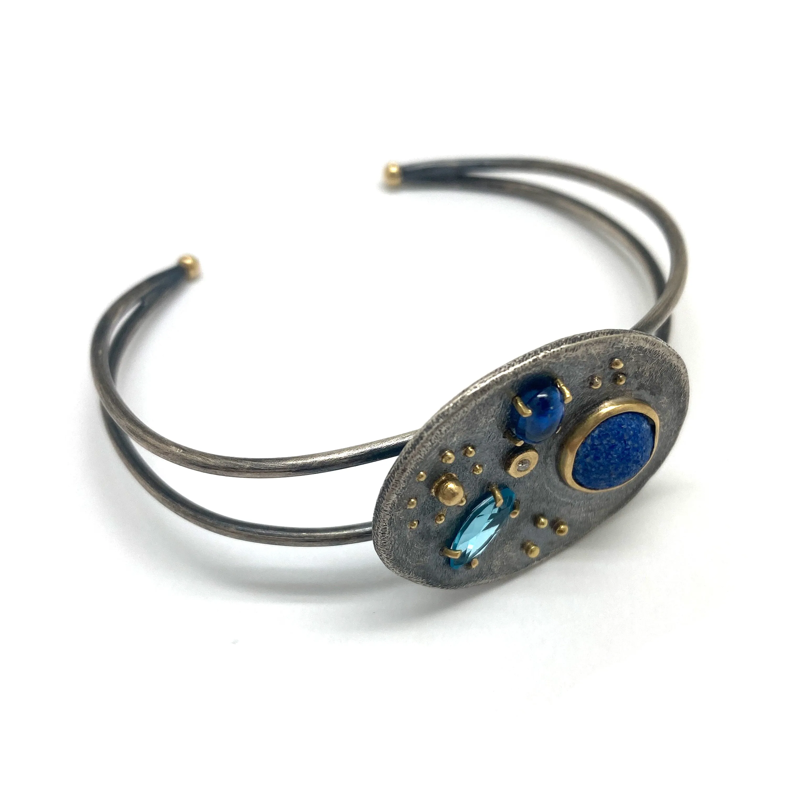 Blue Stone Cuff Bracelet