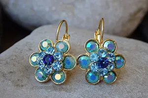 Blue turquoise earrings