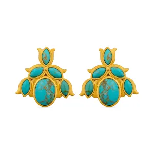 Bluebell Stud Earrings - Turquoise