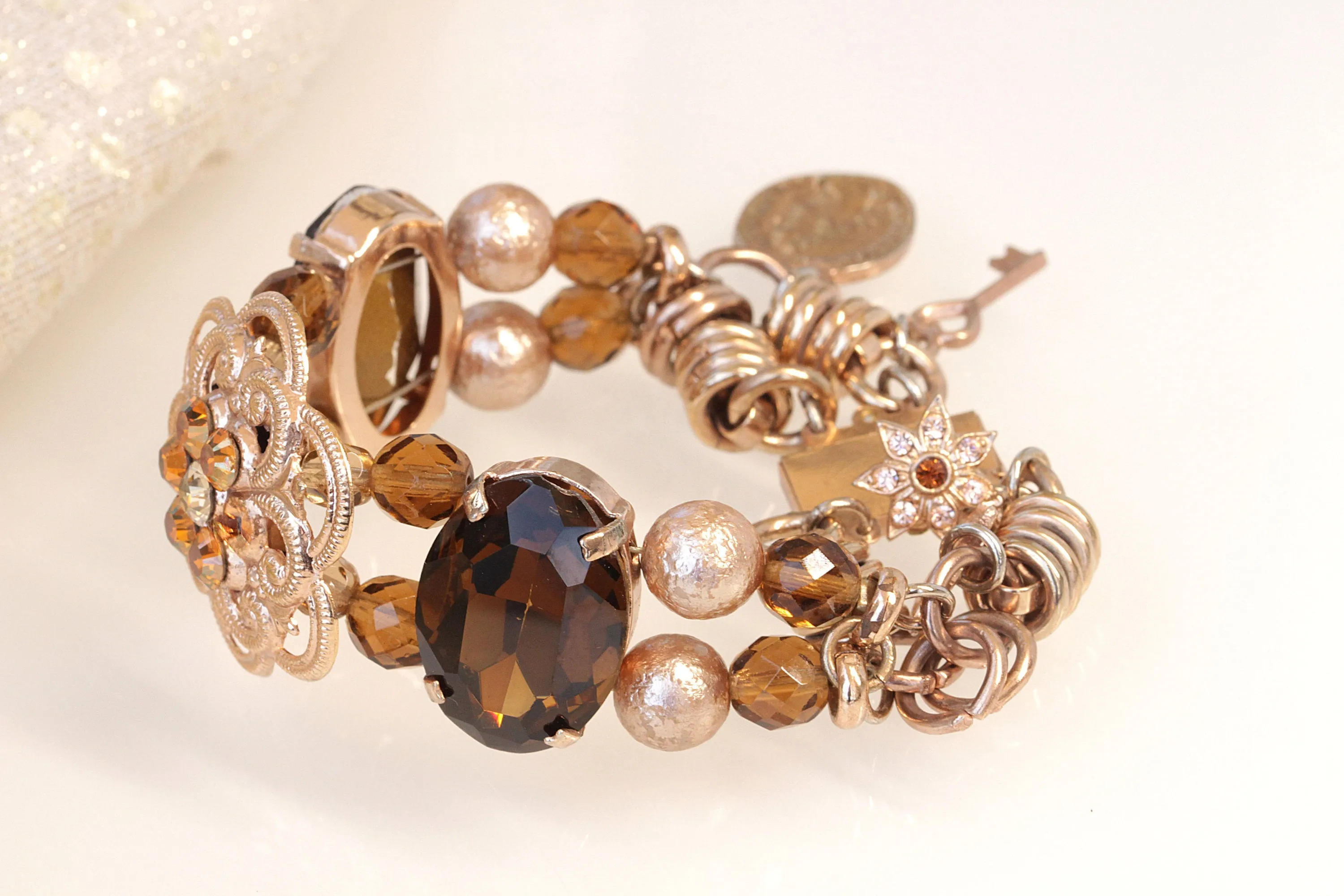 Brown Rose gold bracelet