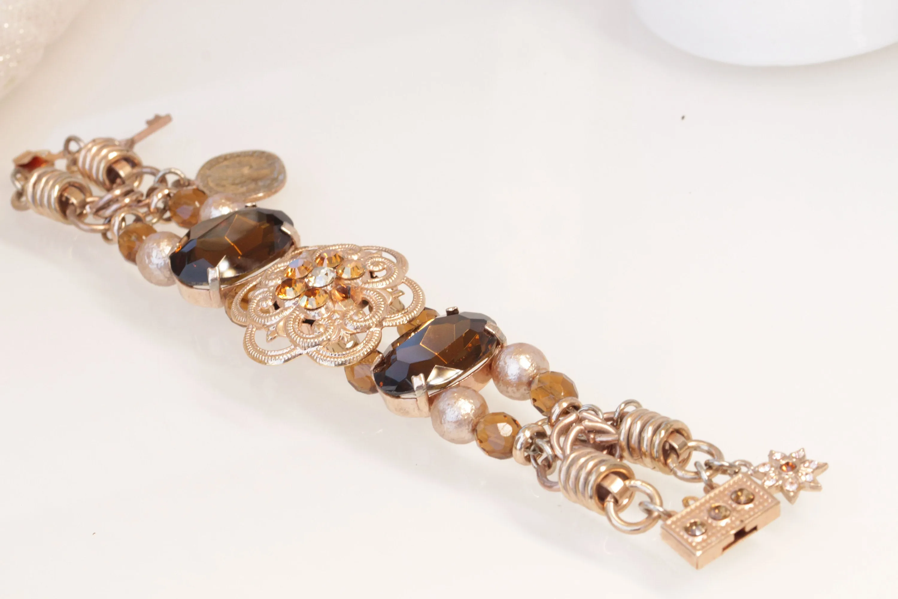 Brown Rose gold bracelet