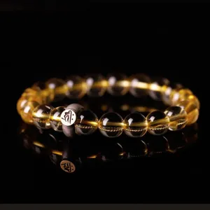 Buddha Stones 925 Sterling Silver Chinese Zodiac Natal Buddha Citrine Protection Bracelet