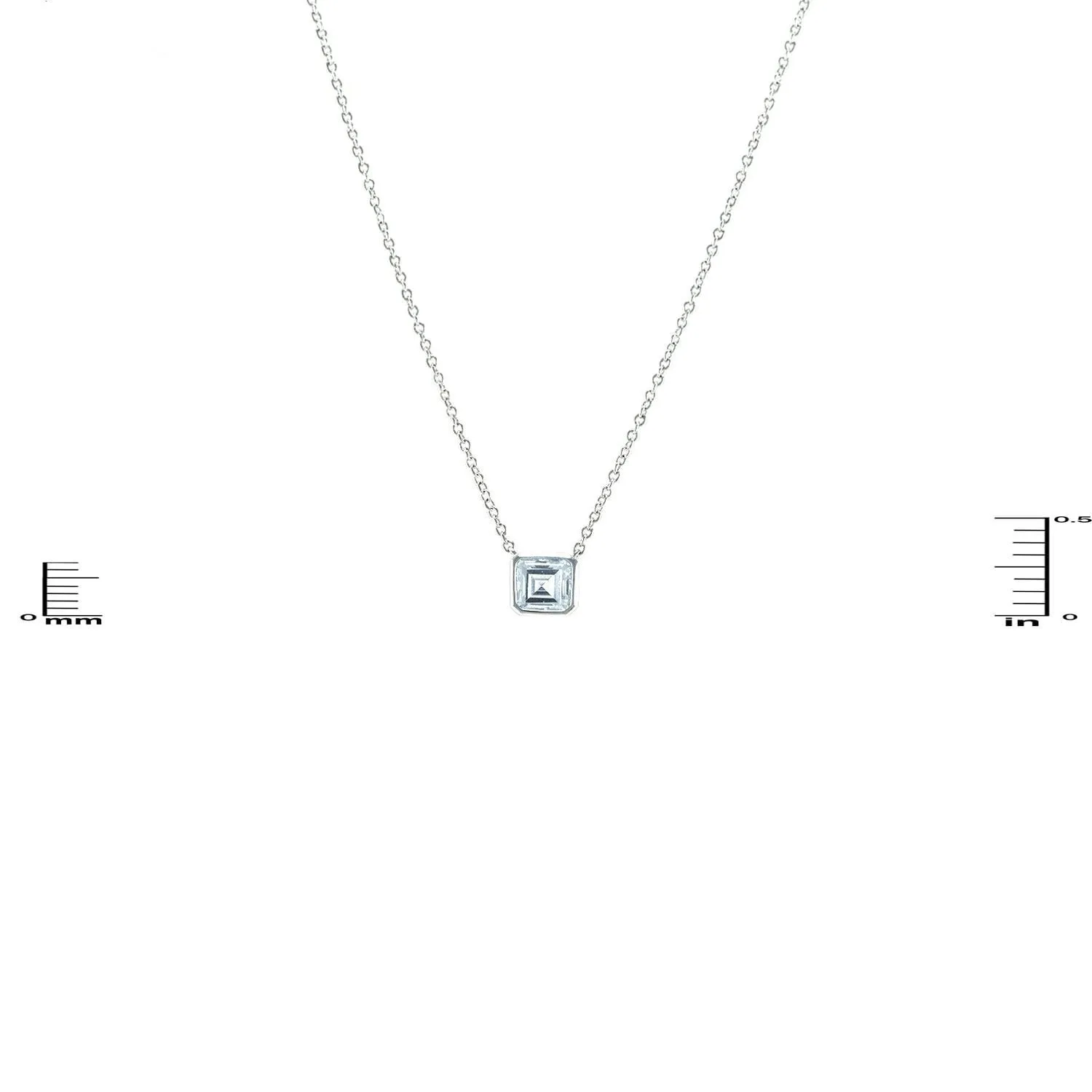 Caita Asscher Solitaire Pendant – 7mm | 1ct