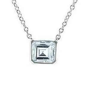 Caita Asscher Solitaire Pendant – 7mm | 1ct