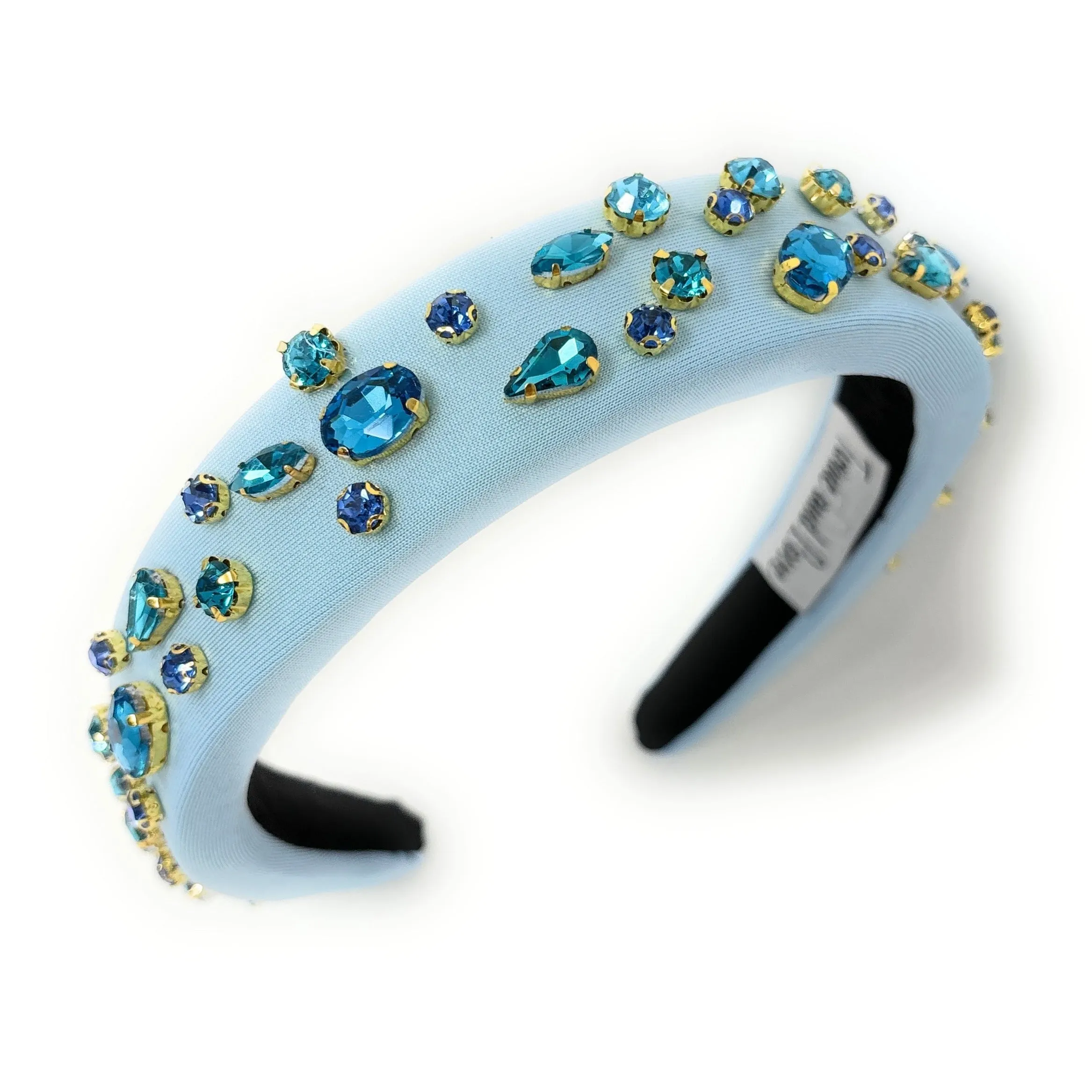 Camelia Blue Padded Baroque Headband