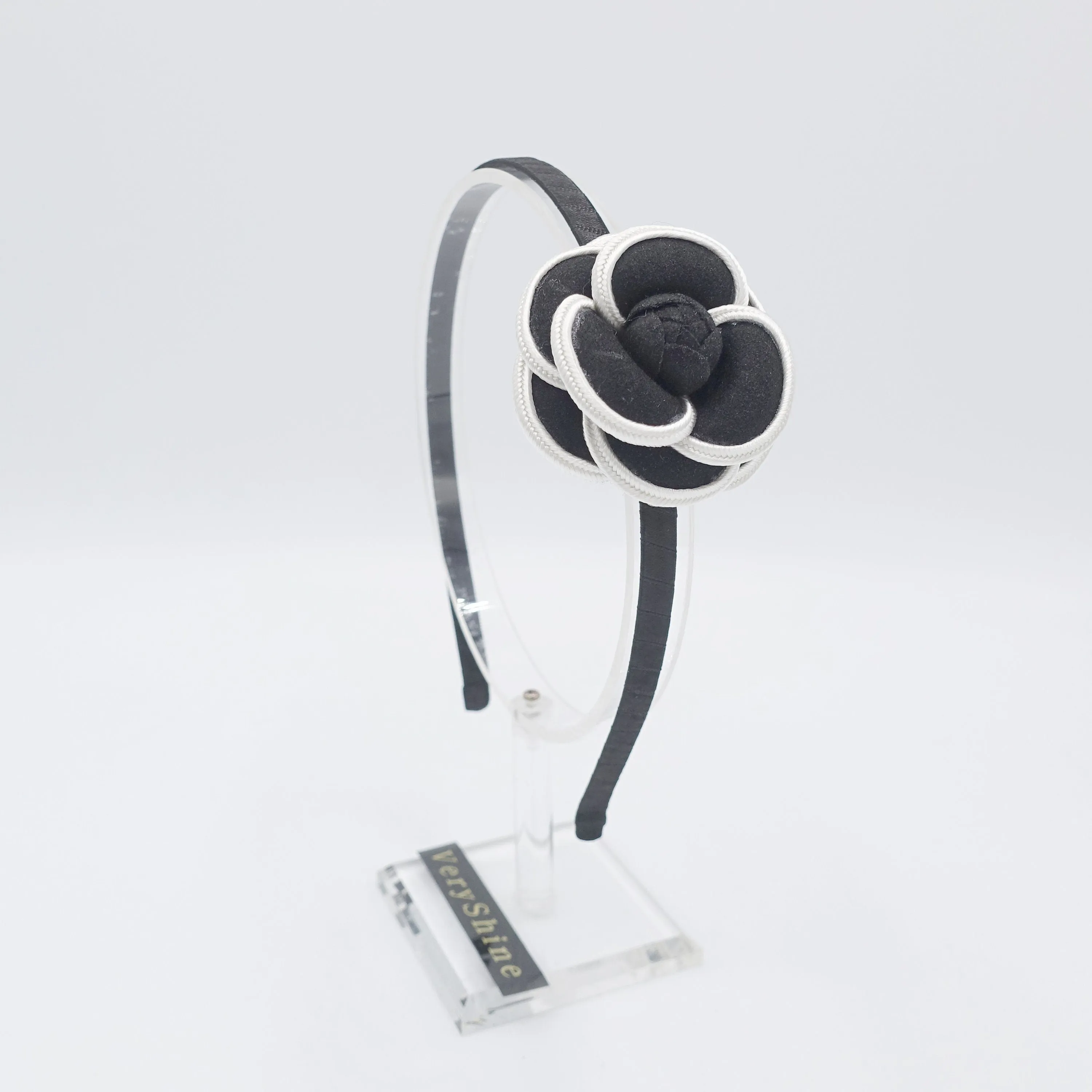 camellia thin headband flower hairband for women