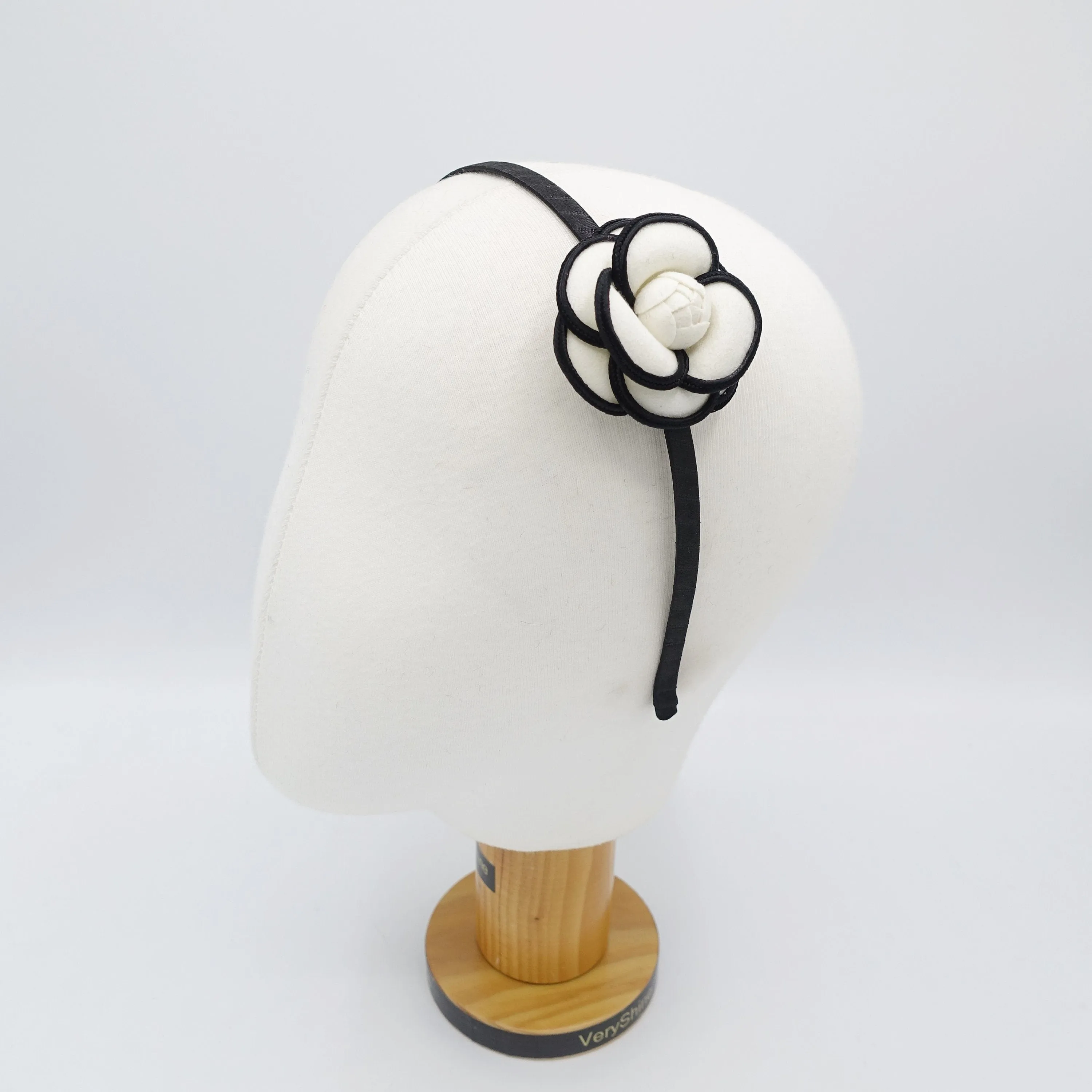 camellia thin headband flower hairband for women