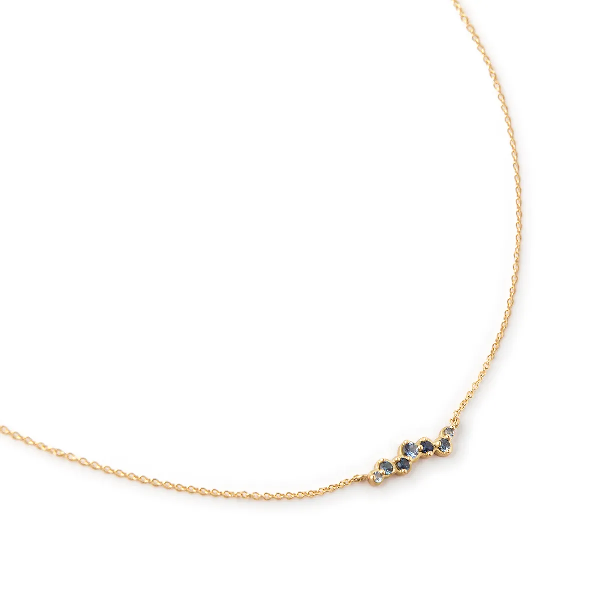 Cascade Blue Sapphire Necklace