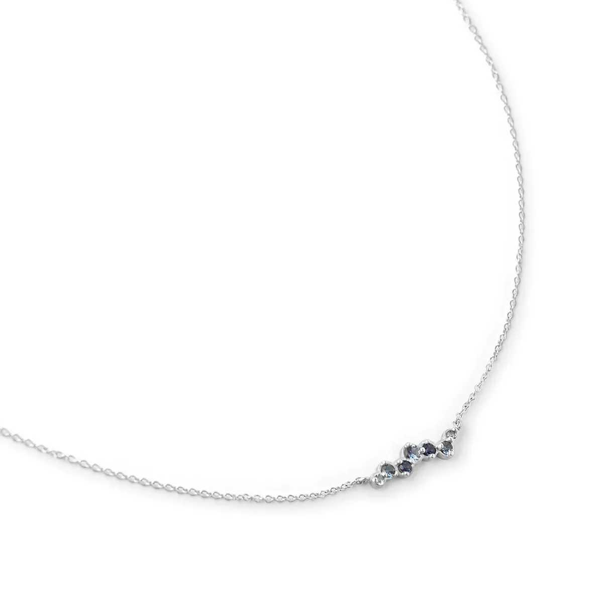 Cascade Blue Sapphire Necklace