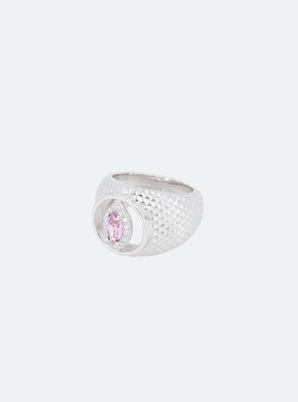 Cat-eye cutout cocktail signet ring