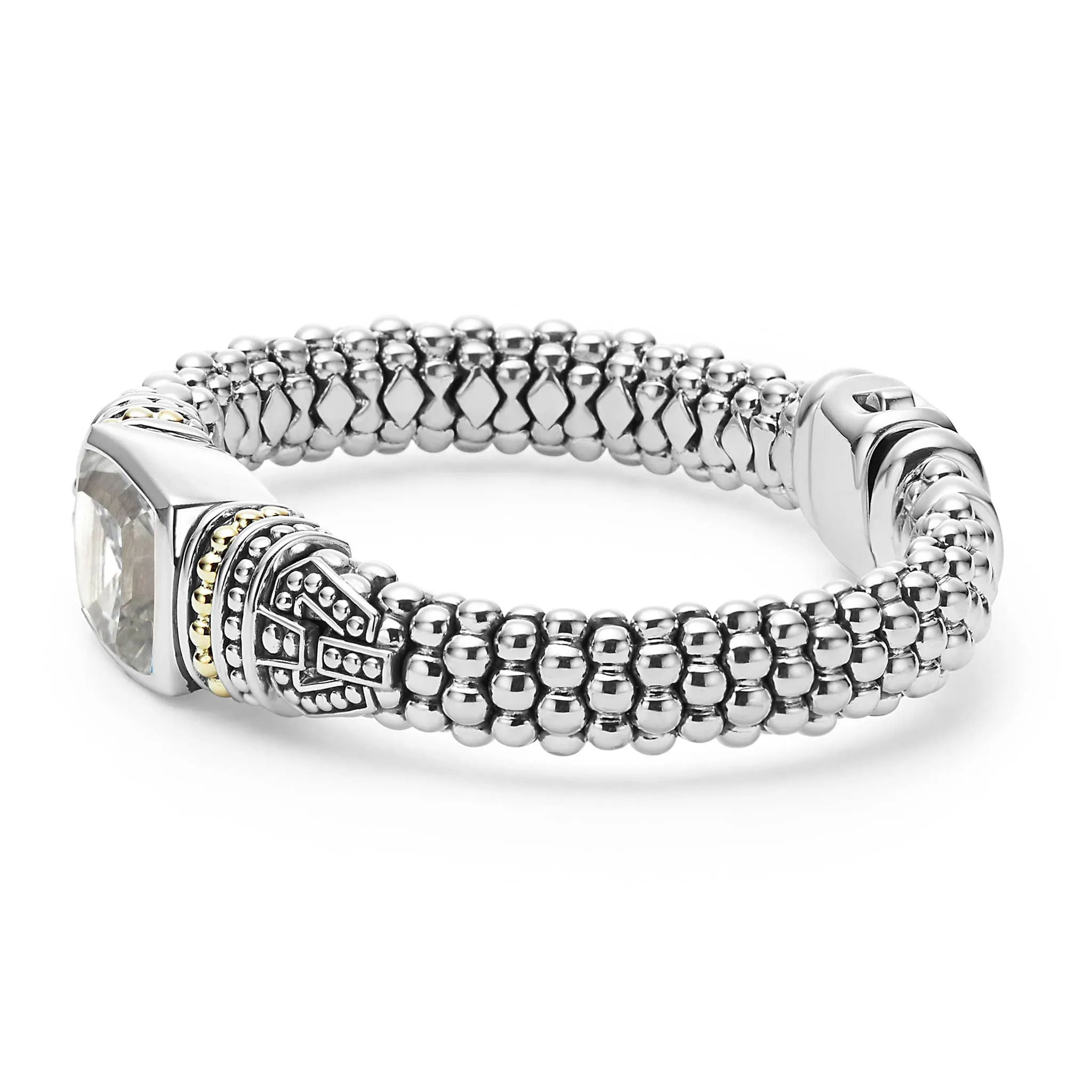 Caviar Color White Topaz Caviar Bracelet | 9mm