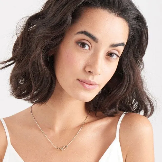 Chain Reaction Rhodium Beaded Chain Link Necklace N021-01H