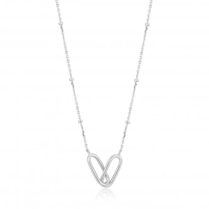 Chain Reaction Rhodium Beaded Chain Link Necklace N021-01H
