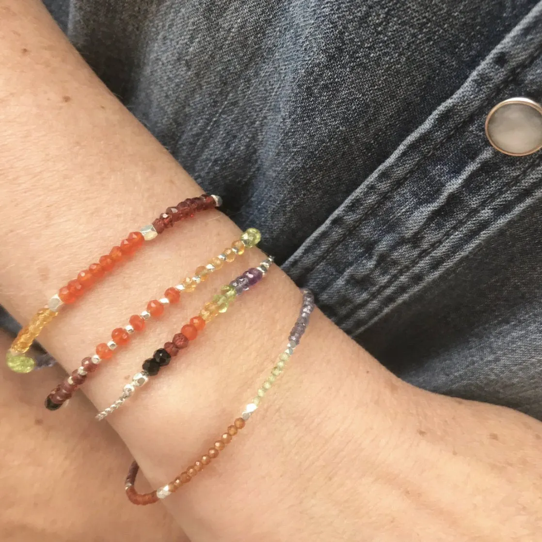 Chakra Gemstone Color Block Bracelet