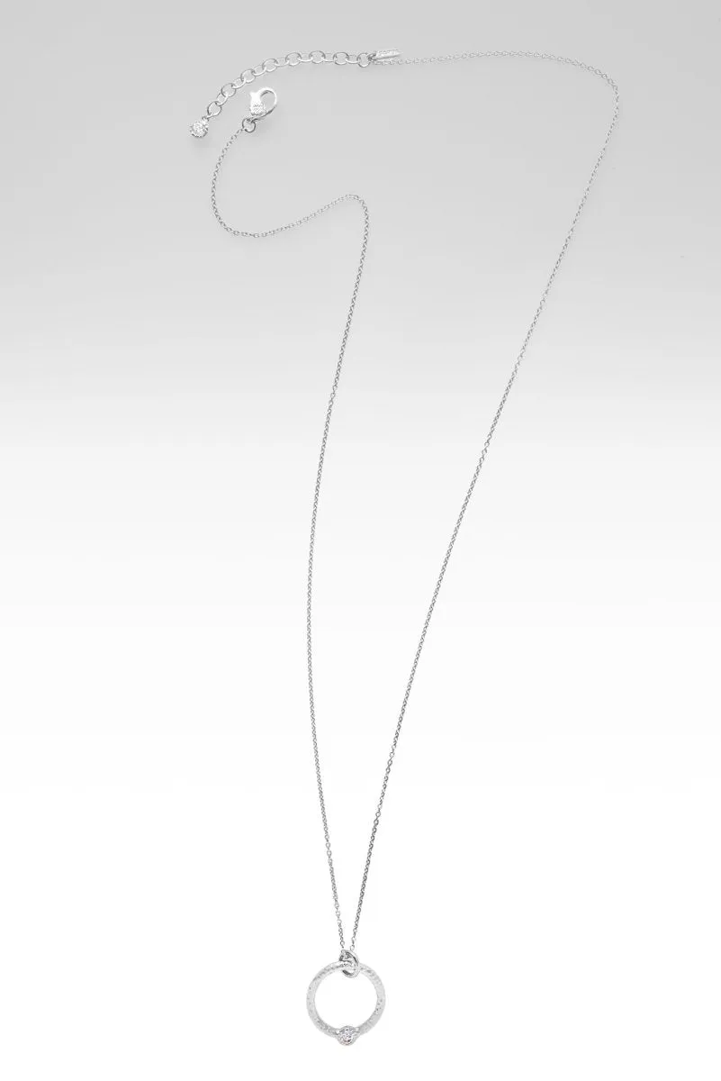 Circle of Faith Necklace™ in White Zircon