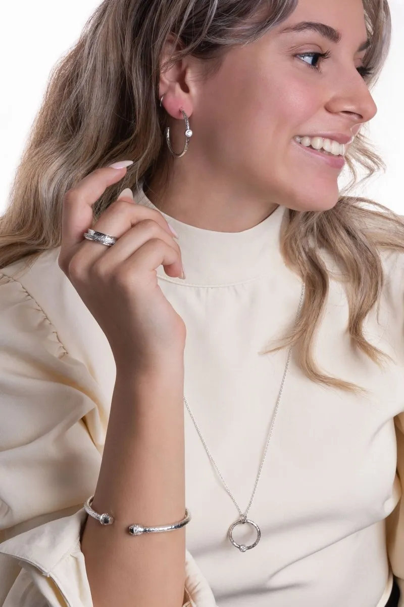 Circle of Faith Necklace™ in White Zircon