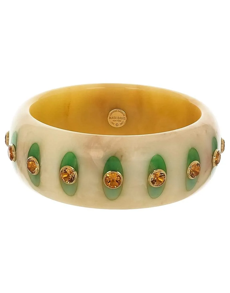 Citrine Beige Bakelite Bangle