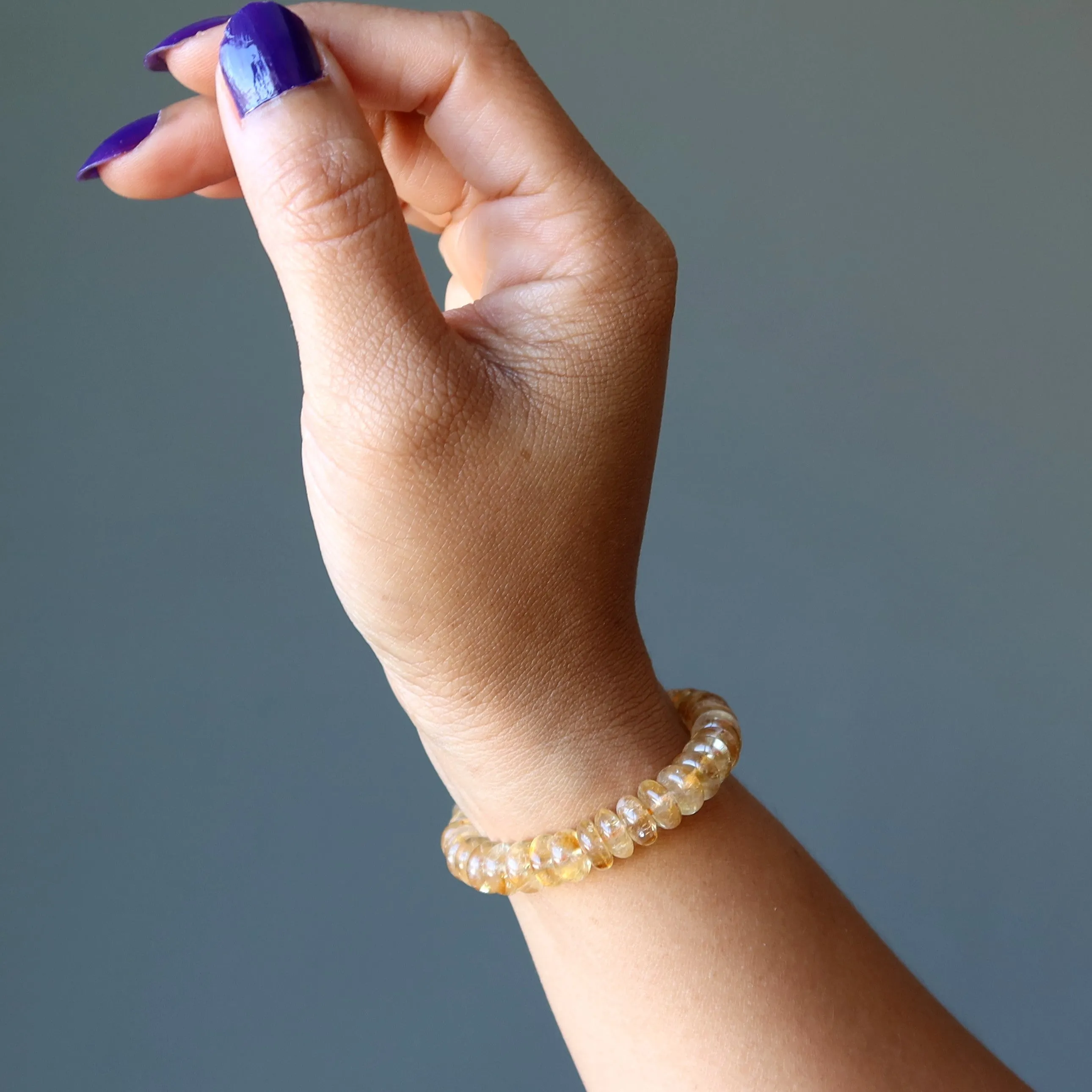 Citrine Bracelet Honeysuckle Abundance Yellow Crystal