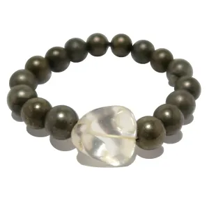 Citrine Bracelet Pyrite Double Abundance Nugget Crystal