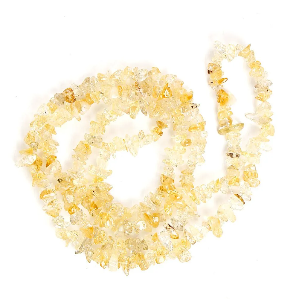 Citrine Chip Necklace 36"