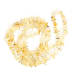 Citrine Chip Necklace 36"