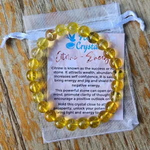 Citrine Crystal Stretch Bracelet