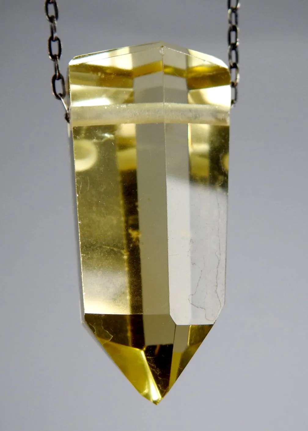 Citrine Quartz Crystal Necklace