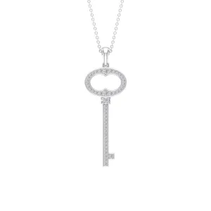 Classic Zircon Key Pendant Necklace