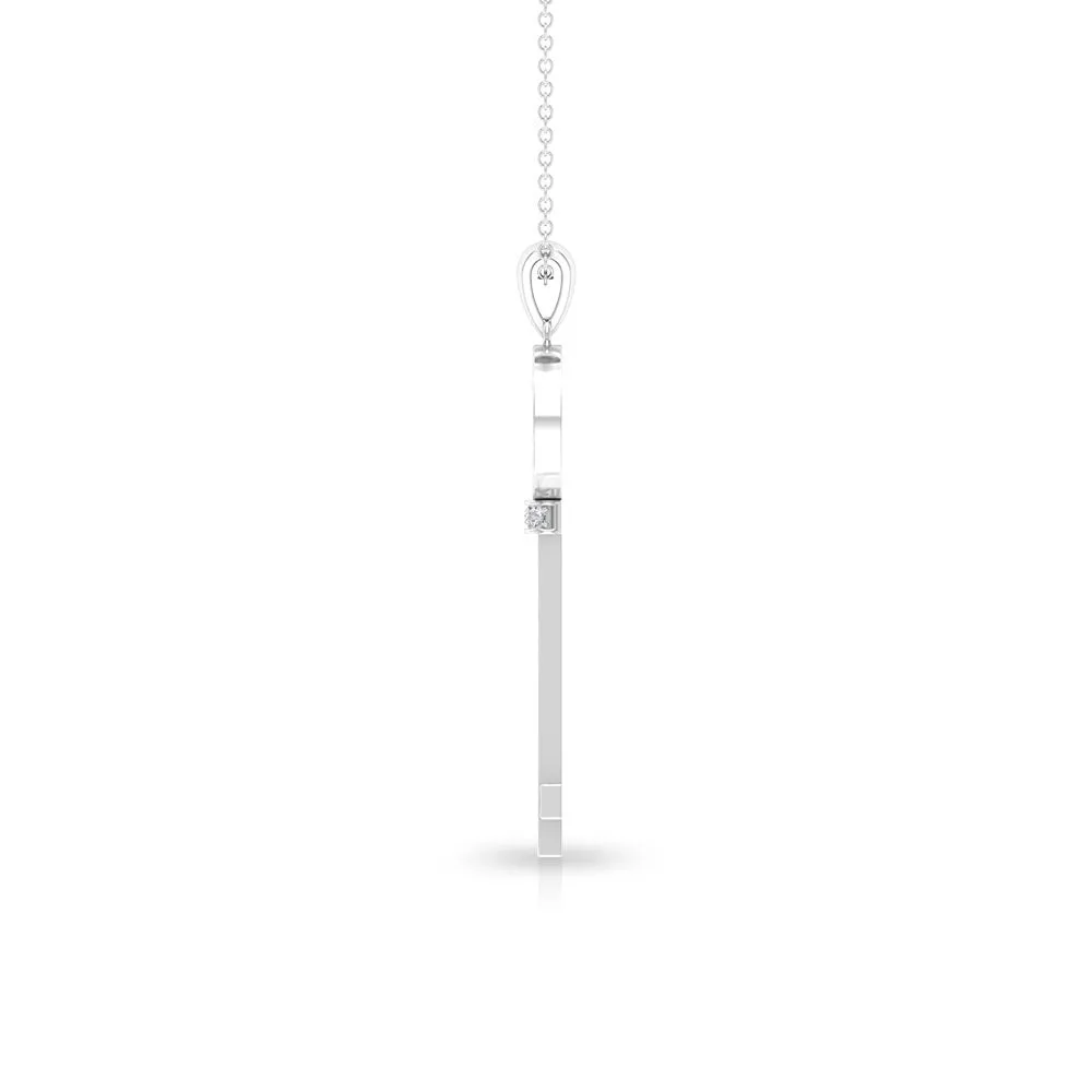 Classic Zircon Key Pendant Necklace