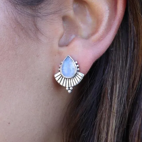 CLEOPATRA MOONSTONE STUDS