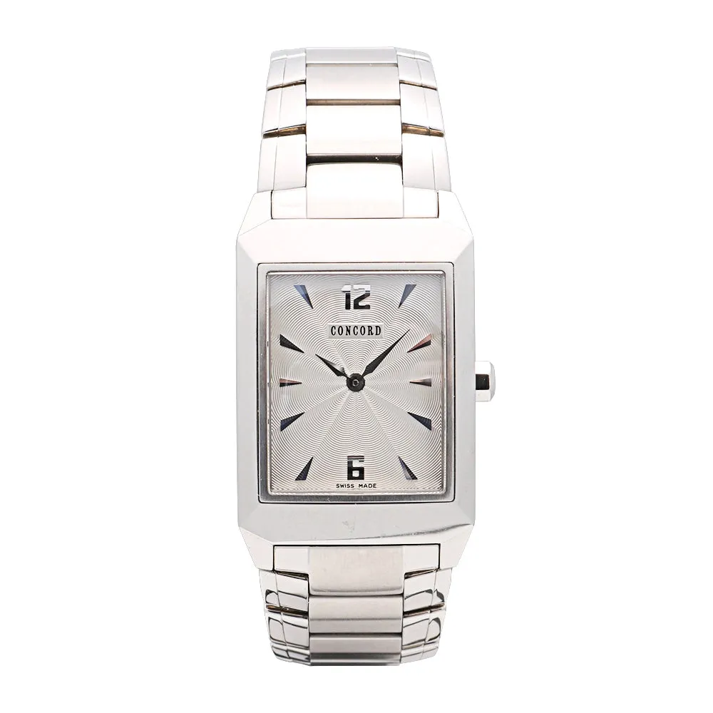 Concord Carlton Stainless Steel Silver Dial 27 x 37mm Quartz (Preowned)(Sold As Is)